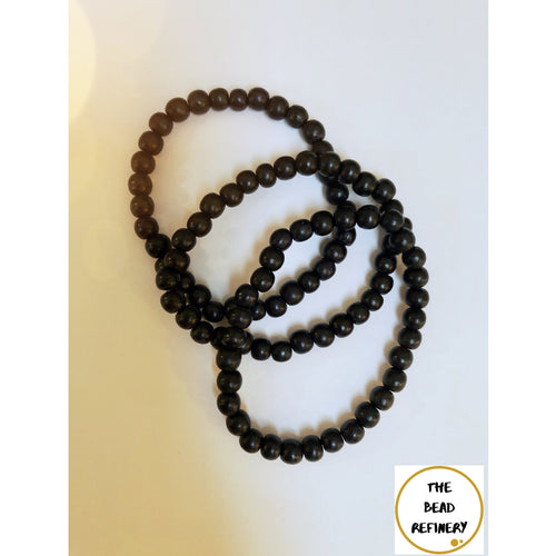 Wooden Bead Bracelet (black)