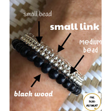 Load image into Gallery viewer, Sterling Silver Bead Bracelet (medium)