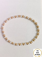 Load image into Gallery viewer, Gold-Filled Bead &amp; Freshwater Pearl Bracelet