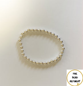 Sterling Silver Bead Bracelet (Large)